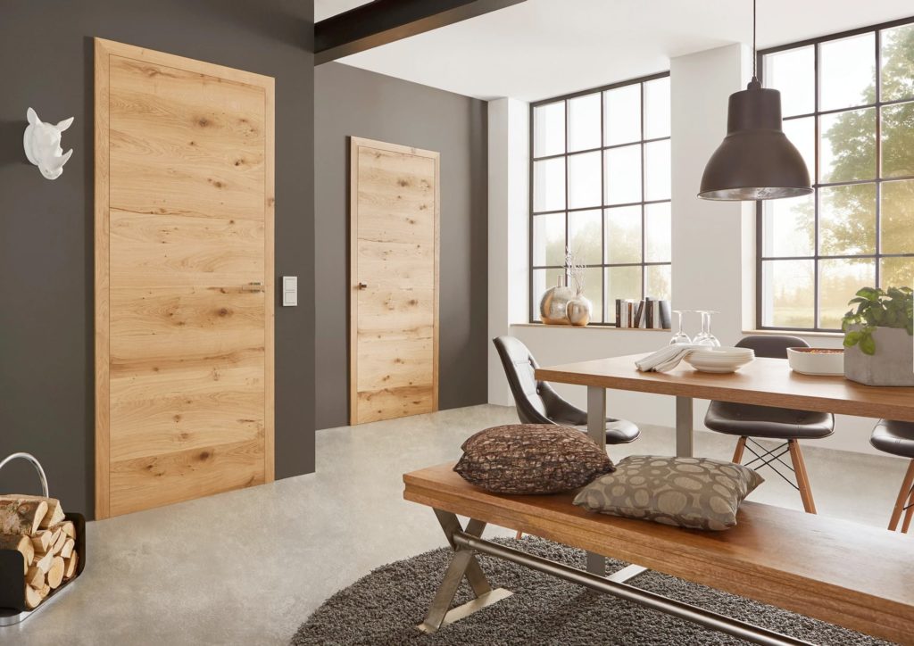 Modern Interior Doors With Real Wood Veneer Finish